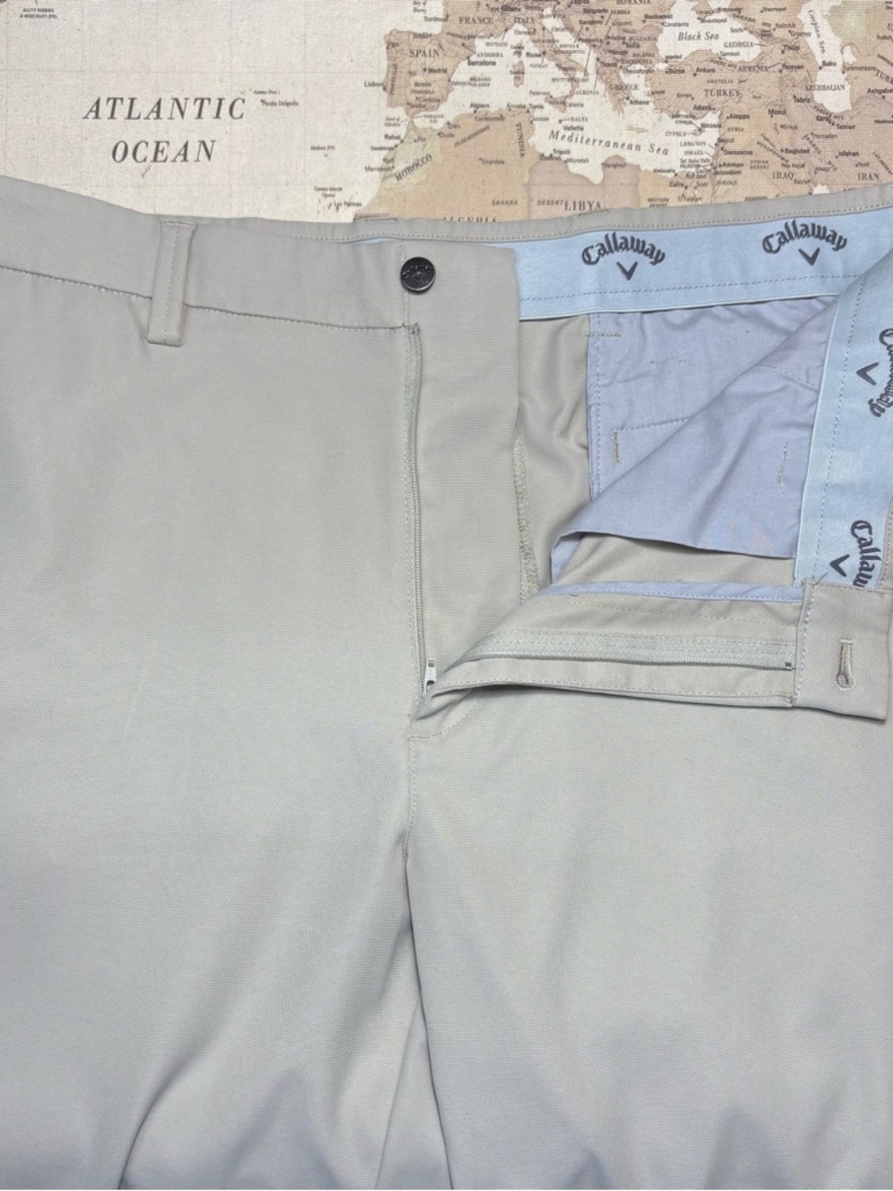 Callaway Men's Golf Pants Men’s 34x34 Beige Performance Slacks/Trousers Opti-Dry